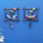 Antique Musician Key Holder Set of Two