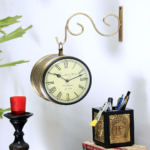 Golden Railway Wall Clock